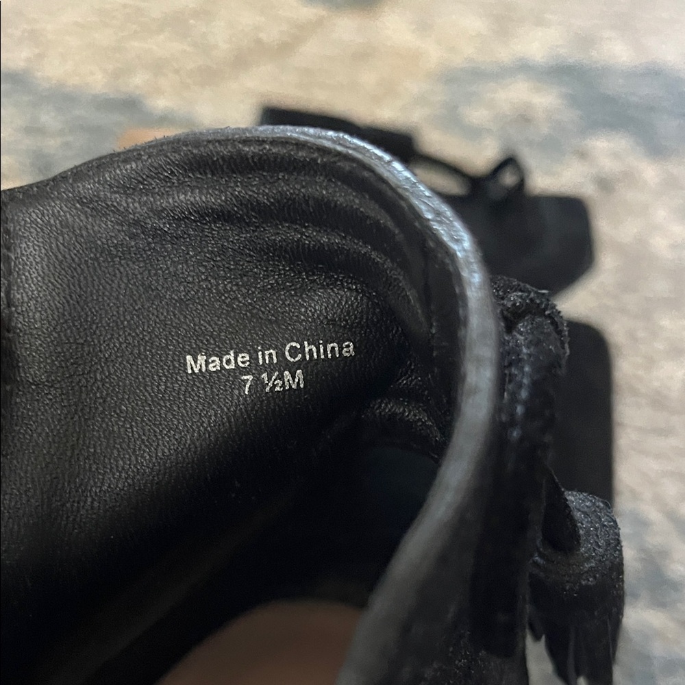 Kate Spade Black Ankle Booties with Brown Sole - Picture 6 of 6